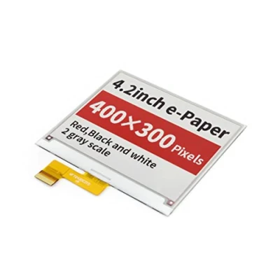 Abbildung von Waveshare 4.2 Inch E Paper Raw Display Panel(B),400x300 Resolution Red Black White Three Color Ink Electronic Screen Without PCB for Raspberry Pi/Jetson Nano/Arduino/STM32 with SPI Interface