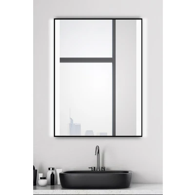 Abbildung von Talos Badspiegel BLACK SHINE (Komplett Set), BxH: 80x60 cm, energiesparend