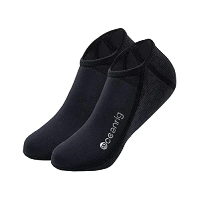 Abbildung von nitescuba Tauchsocken 2.5mm Neopren Neoprenanzug Socken Thermalwasser Flossensocken zum Schnorcheln Surfen Socken,Schwarz,S