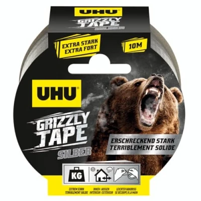 Abbildung von UHU Gewebebänder Grizzly Tape 49 mm x 10 m silber