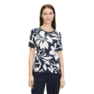 Abbildung von Betty Barclay Tshirt print, Damen, Größe: 36, Dunkelblau weiß