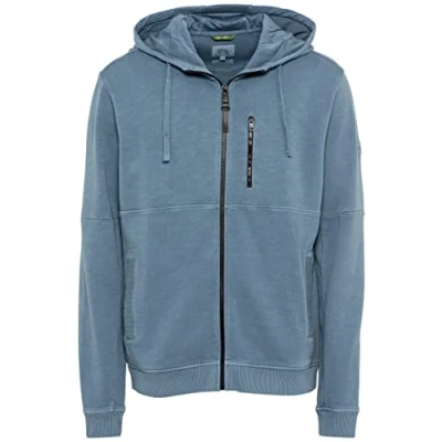 Abbildung von camel active Herren Kapuzen Sweatjacke aus Reiner Baumwolle Blau Menswear M