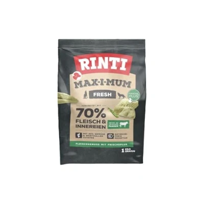 Abbildung von Rinti Max i Mum Trockenfutter für ausgewachsene Hunde mit 70% Fleisch &amp; Innereien. Getreidefreies Alleinfutter im Beutel ausgewogenem Protein /Fett Verhältnis 7x1kg Pansen