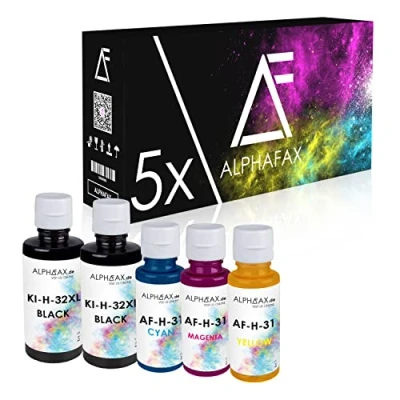 Abbildung von Alphafax Tintenset kompatibel für HP 31 32XL passend Smart Tank 7305 7005 Plus 570 555 5105 559 315 7306 7605 7006, 2 x BK 1 CMY