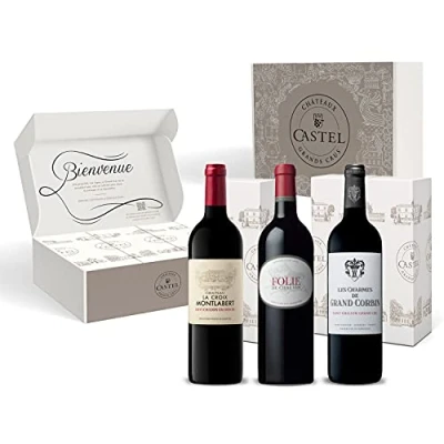 Abbildung von Geschenkset Rotwein Trocken Entdeckung von Saint Emilion Grand Cru Wein Folie de Chauvin Charmes Corbin La Croix Montlabert (3 x 0,75 l)