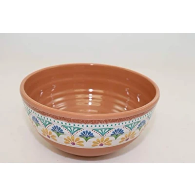 Abbildung von APS 84688 Schale „Arabesque“, Melamin 15,5 cm Durchmesser, Höhe 8 cm, Innen Dekor: Spanisches Design, Außen Terrakottaoptik, 0,8 Liter