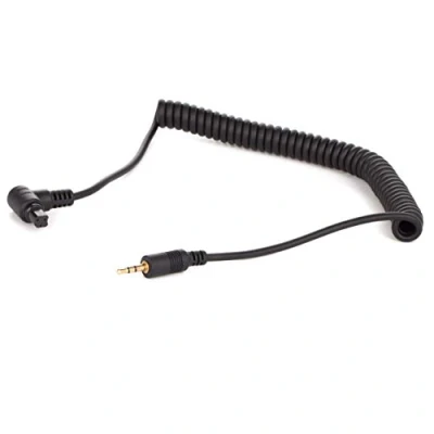 Abbildung von vhbw Kabel Anschlusskabel kompatibel mit Canon EOS 5D Mark II, IV, 60D, 6D, 6D 70D Kamera, DSLR 107cm, Spiralkabel
