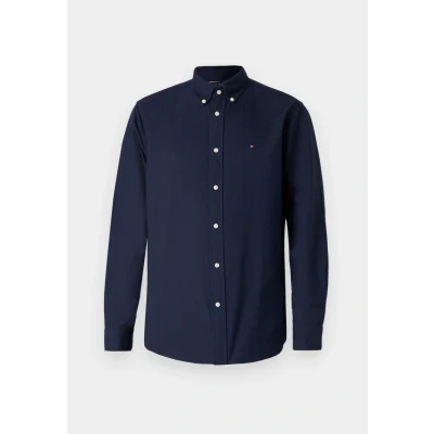 Abbildung von Tommy Hilfiger Solid Heritage Shirt Hemd, Herren, Größe: XS, Preppy navy/desert sky