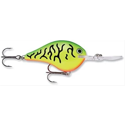 Abbildung von Rapala Angelköder DT (Dives to) Serie Angelzubehör aus Balsaholz Süßwasser Spinnköder Lauftiefe 3m Fischköder 6cm, 17g Hergestellt in Estland Hot Mustard