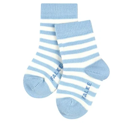 Abbildung von Falke BABY Stripe Everyday Socken Crystal bl für Kinder, Größe: 74/80,