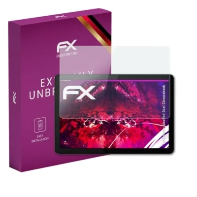 Abbildung von atFoliX Glasfolie kompatibel mit Lenovo IdeaPad Duet Chromebook Panzerfolie, 9H Hybrid Glass FX Schutzpanzer Folie