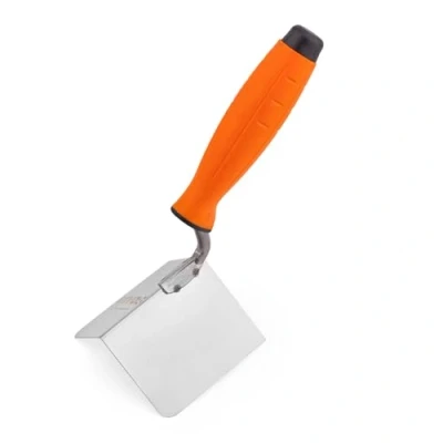 Abbildung von Mivos Edelstahl Außeneckenkelle 80 x 60 mm Eckenkelle Rostfreie Außen Kantenkelle mit Softgriff Eckspachtel 90 Winkel Made in EU