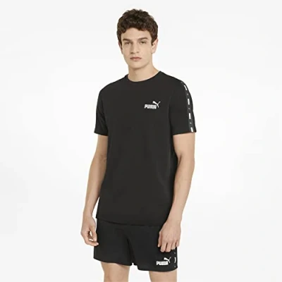 Abbildung von Puma ESS TAPE Tshirt print, Herren, Größe: Medium, Black