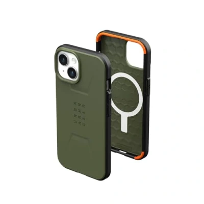Abbildung von Apple iPhone 15 Plus Hülle MagSafe Kunststoff UAG Backcover/Hard Case Handyhülle Grün Shockproof/Stoßfest