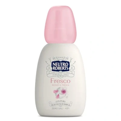 Abbildung von Neutro Roberts, Deodorant Spray Frisch Rose, Monoi und Freesie, keine Aluminiumsalze, mit reinem Glycerinöl, für Damen Herren, 100% recycelter Kunststoff, 75 ml, kein Gas 48h