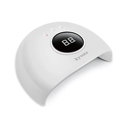 Abbildung von KYVORA 36 W UV /LED Lampe zum Trocknen von semi permanenten Nagellacken und Gelnägeln, digitale Timer Anzeige, professionelle Qualität, Weiß