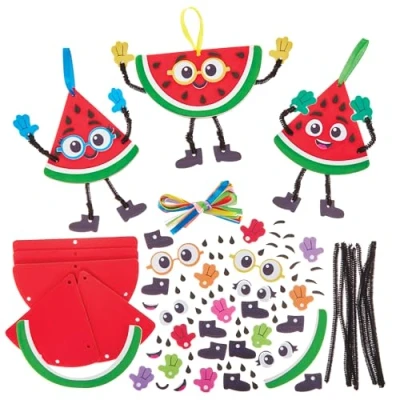 Abbildung von Baker Ross FN169 Wassermelonen Mix und Match Dekorationssets 8er Pack, Dekorations Bastelsets für Kinder