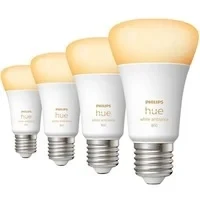 Abbildung von Philips Hue White &amp; Color Ambiance E27 LED Lampen 4 er Pack (806 lm), dimmbare Leuchtmittel für das Lichtsystem mit 16 Mio. Farben, smarte Lichtsteuerung über Sprache und App