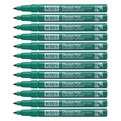Abbildung von Pentel n50s Rundspitze permanent marker Grün (12 Stück)