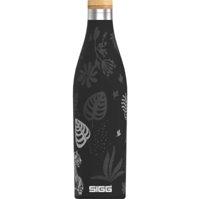 Abbildung von SIGG Isolierte Trinkflasche Meridian Auslaufsicher Extra schlank BPA frei Plastikfrei Doppelwandiger 18/8 Edelstahl Bambus Schraubverschluss 0,5L / 0,7L