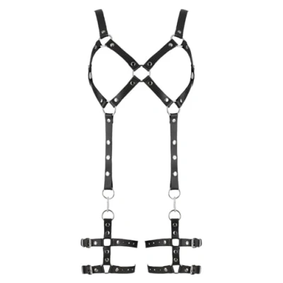 Abbildung von Harness aus Leder mit abnehmbaren Beinfesseln