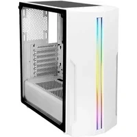 Abbildung von Xilence Xilent Blade X512.W.RGB Gaming PC Gehäuse, RGB ATX Midi Tower, weiß/schwarz