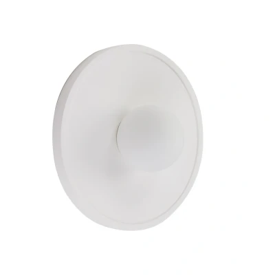 Abbildung von Lindby Wandleuchte Nielson, weiß, Gips, Ø 28 cm