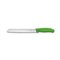 Abbildung von Victorinox, Swiss Classic, Profi Brotmesser, Extra Scharfe Klinge, Wellenschliff, 21 cm, Robuster Kunststoffgriff, Rostfreier Stahl, grün