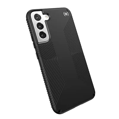 Abbildung von Speck Produkte Presidio2 Grip Samsung Galaxy S22+ Hülle, Schwarz/Schwarz/Weiß