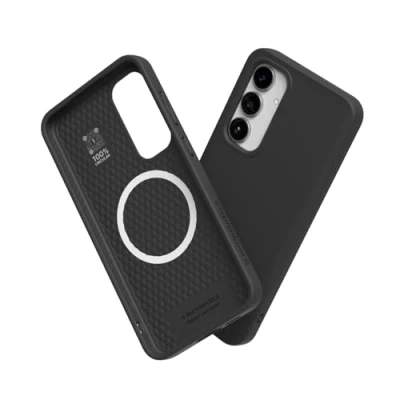 Abbildung von RhinoShield Case kompatibel mit [Galaxy S24 FE] SolidSuit MagSafe Stoßdämpfende &amp; schlanke Schutzhülle Premium Finish 3.5 Meter Fallschutz Schwarz