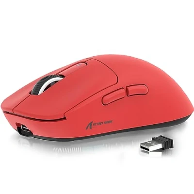 Abbildung von ATTACK SHARK X3 49g Ultraleicht Maus, PixArt PAW3395 Gaming Sensor, BT/2,4G Kabellose/Kabelgebundene 26000 DPI, 200 Std. Akku, Office Mäuse für Win11/Xbox/PS/Mac