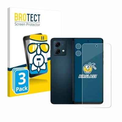 Abbildung von BROTECT Schutzglas für Motorola Moto G84 (Display+Kamera) (3 Stück) Schutzfolie Panzer Folie Glas [Extrem Kratzfest 9H, Anti Fingerprint,