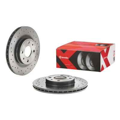Abbildung von BREMBO XTRA LINE 09.8903.1X Bremsscheibe 260 20 4 gelocht/innenbel. beschichtet mit Schrauben LADA: Kalina II Kombi, Priora Limousine, 110
