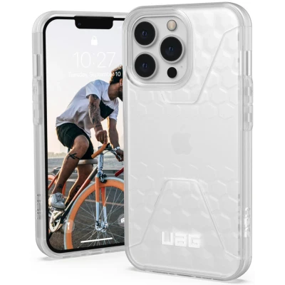 Abbildung von Apple iPhone 13 Pro Hülle Kunststoff UAG Hard Case/Backcover Handyhülle Silber Shockproof/Stoßfest