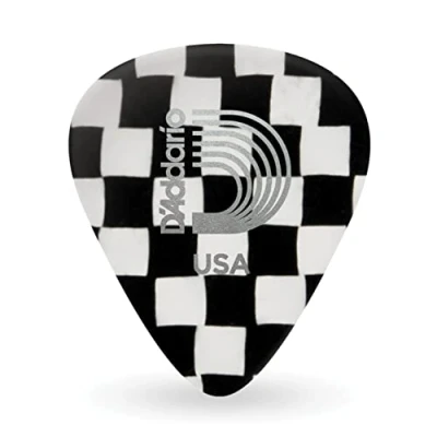 Abbildung von Planet Waves 1CCB2 10 Picks Classic Celluloid Checkboard Standard Shape in Light