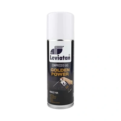 Abbildung von LEVIATAN Druckluftspray mit Sprühverlängerung 200ml Druckluft Dose PC Reinigung Compressed Air Can, Druckluftreiniger Duster Spray für Tastatur, Computer, Kamera, Handy