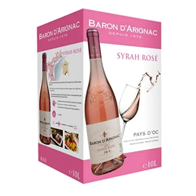 Abbildung von Baron d&#039;Arignac Roséwein Syrah IGP Pays d&#039;Oc Bag in Box BIB 10L (1 x 10L)