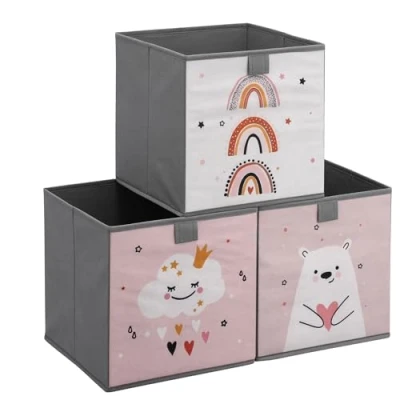 Abbildung von Navaris Aufbewahrungsbox Kinder 3er Set Wolke Motiv Kisten mit Griff (1 St)