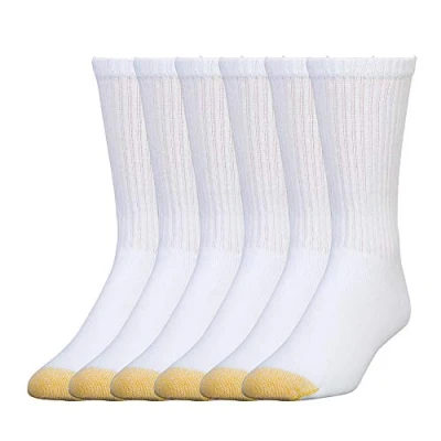Abbildung von Gold Toe Herren 656s Cotton Crew Athletic Socken Multipair, Weiß (6 Paar), X Large