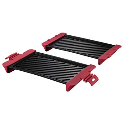 Abbildung von Xavax Mikrowellenteller, (2 St), 2x Grillplatte f. Mikrowelle Grillrost Grill Grillgitter Bratpfanne Grillpfanne