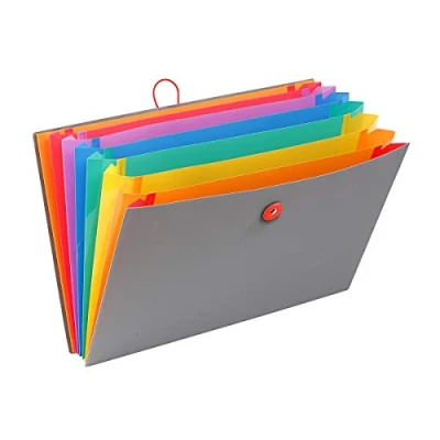 Abbildung von Viquel Ordnungsmappe, Akkordeon, 8 Fächer, Kunststoff, A4, Rainbow Touch, 35 x 24,5 1 cm, Grau