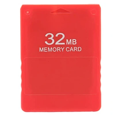 Abbildung von Speicherkarte für , 32 MB Hochgeschwindigkeits Spielspeicherkarte Plug and Play FMCB1.966 Externe Datenkarte 2 Spielekonsole(rot)