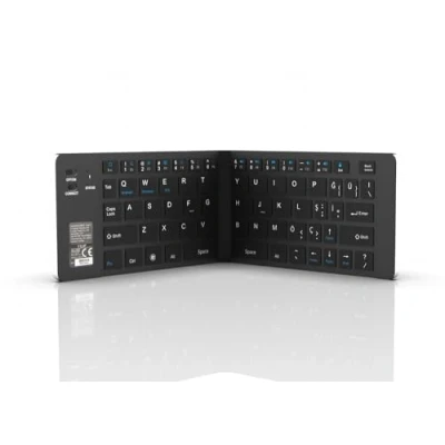 Abbildung von Tastatur IBK 579BT Mini Größe mit faltbarer Struktur, Akku layout Deutsch