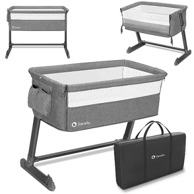 Abbildung von Lionelo THEO Beistellbett, Grey Stone Natural