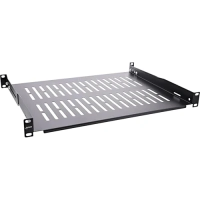Abbildung von InLine 19&quot; Fachboden, 350mm, 50kg, 1HE, RAL 9005 schwarz, 19114C