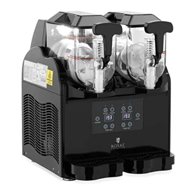 Abbildung von Royal Catering Slush Maker 2 x 3 L Maschine Eismaschine Ice Slushy 380 W, Kunststoff (ABS), Edelstahl, Kunstharz (POM), (Polycarbonat)