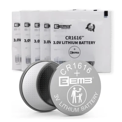 Abbildung von 5 STÜCKE EEMB CR1616 Li MnO2 Nicht wiederaufladbare Lithiumbatterie 3V Knopfzellenbatterie Vertrauenswürdige Qualität 50mAh UL zertifizierte Einwegbatterie Batterie Aufladen