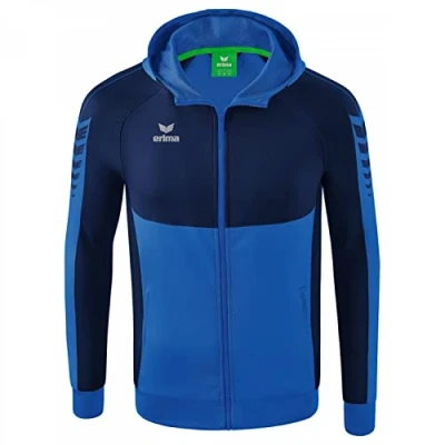 Abbildung von Erima Herren Six Wings Trainingsjacke mit Kapuze, new royal/new navy, M