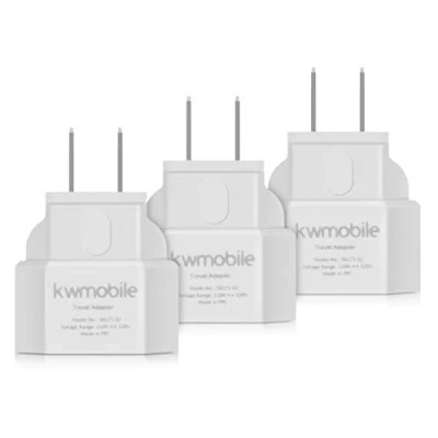 Abbildung von kwmobile Reiseadapter USA Typ A Eurostecker Urlaub Stromadapter, 6,00 cm