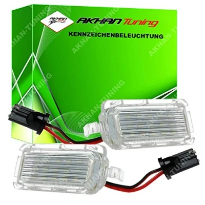 Abbildung von akhan KB17 Fehlerfrei Kennzeichenbeleuchtung, Nummerschildbeleuchtung Xenon Weiß Plug&amp;Play CanBus Kompatibel mit B Max, C Ecosport, Edge, Fiesta VI